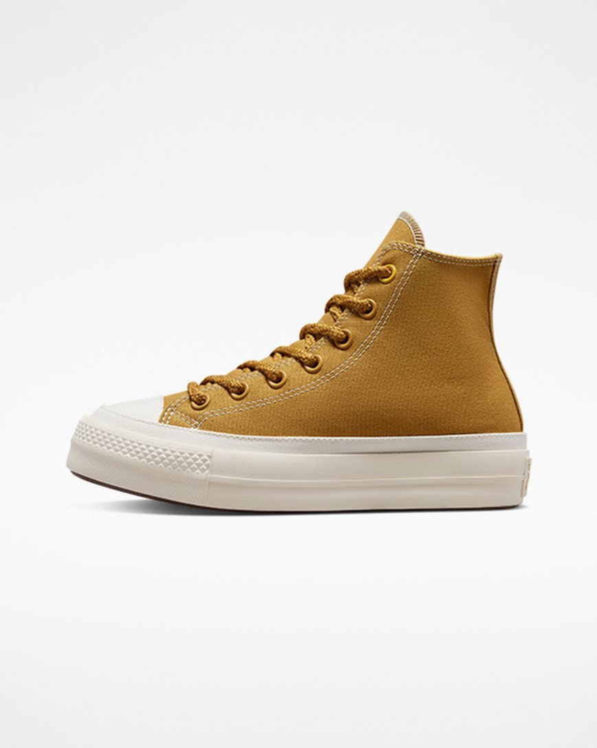 Women's Converse Chuck Taylor All Star Lift Tonal Canvas High Top Platform Shoes Orange / Yellow | AU C6345B